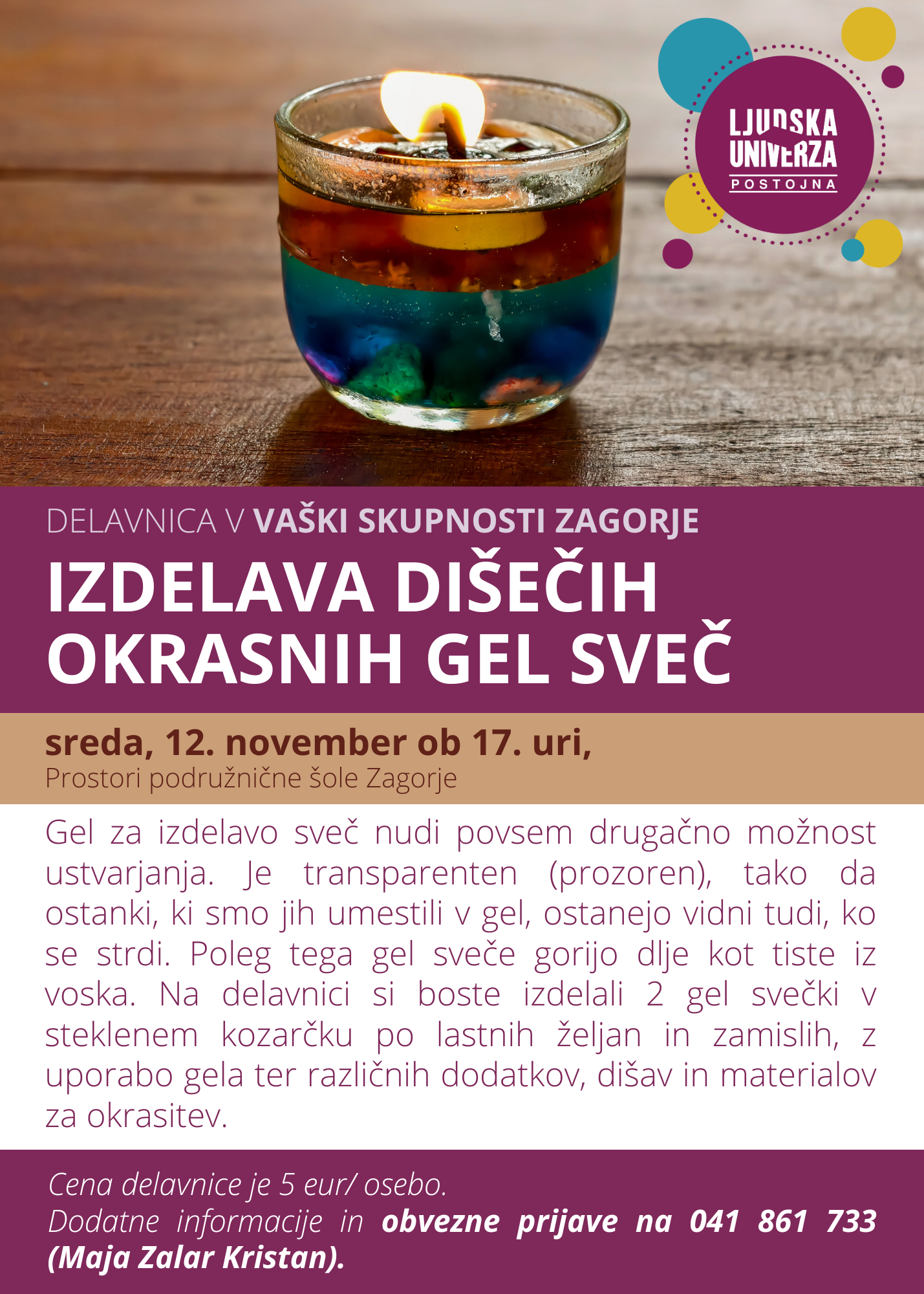 izdelava dišečih okrasnih sveč _ zagorje